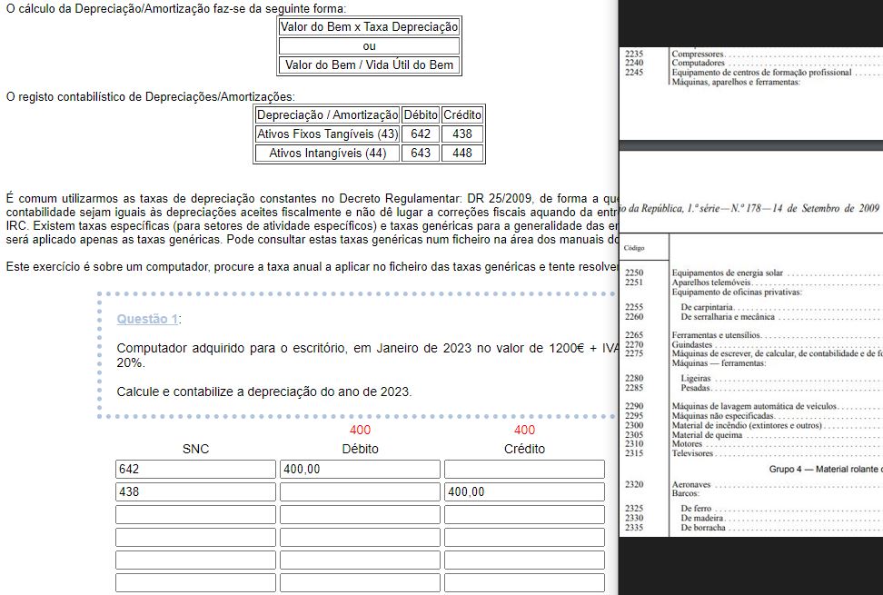 uso do DR 25/2009 para depreciar