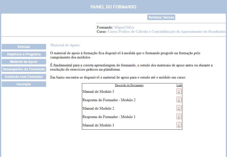 Material disponvel ao formando